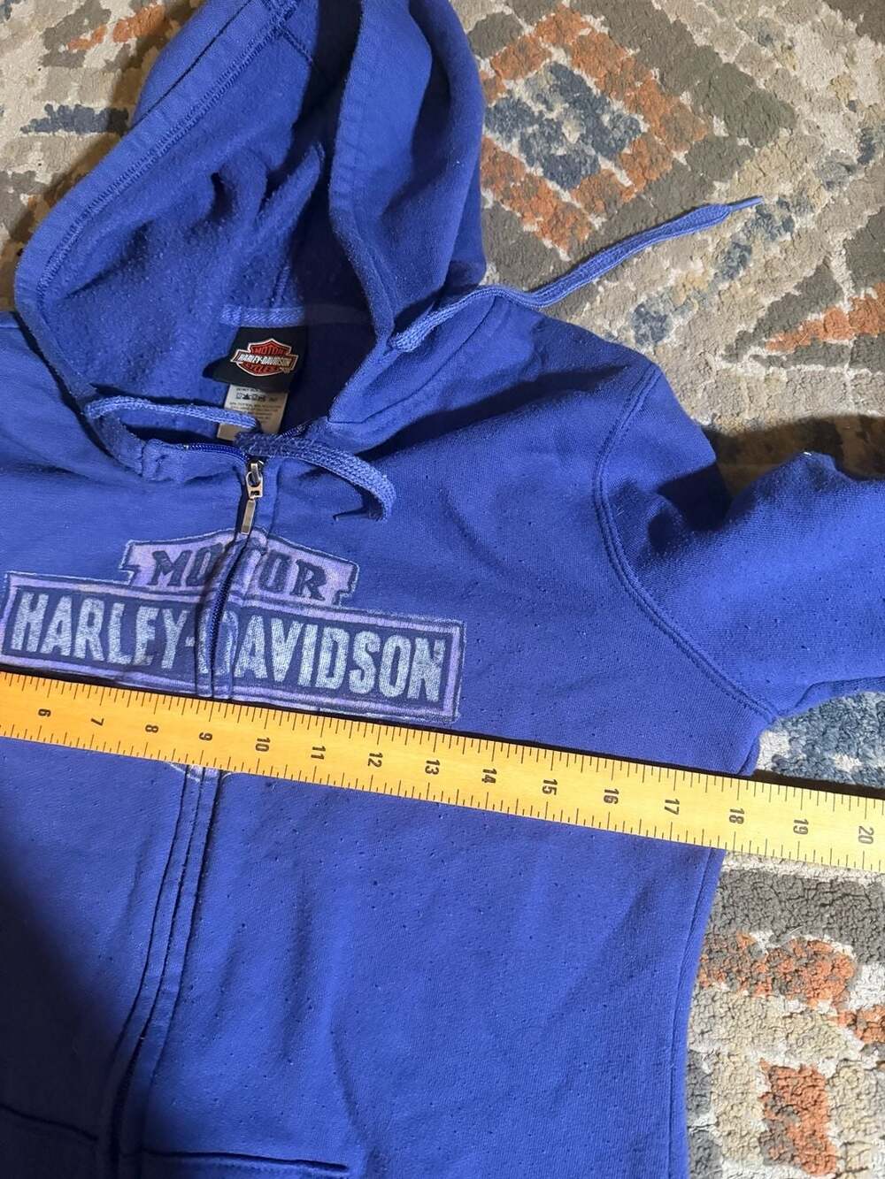 Harley Davidson Full Zip Hoodie Size S Purple Heart of Dixie Pelham AL - Picture 4 of 6